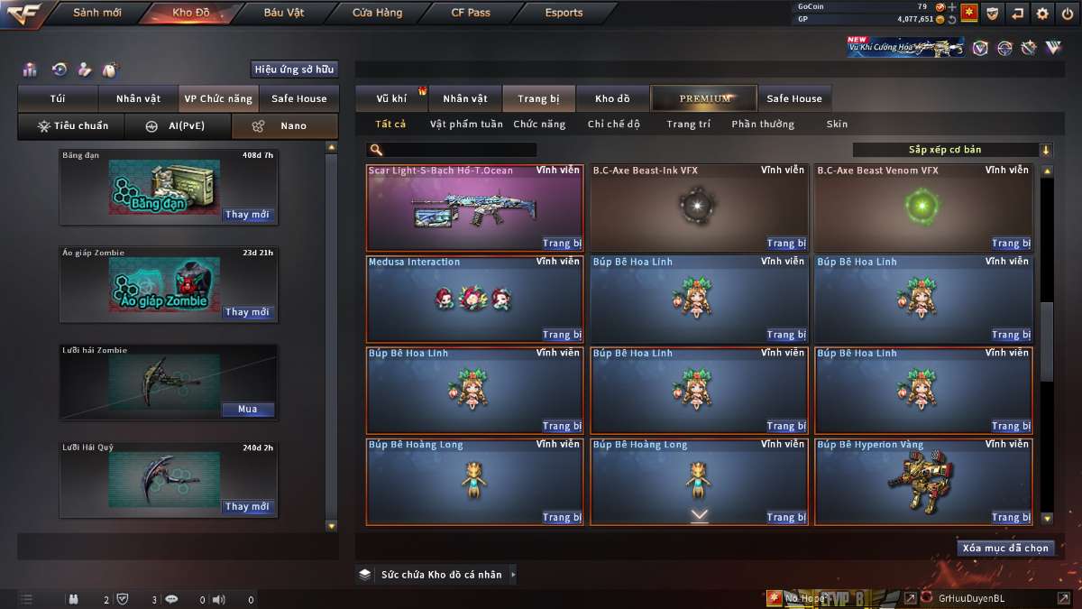 shop acc cf uy tin gia re